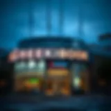 Exterior view of Greektown Sportsbook showcasing its modern design