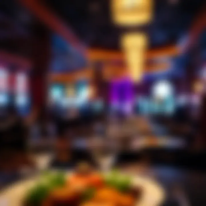 Luxurious dining experience within the casino