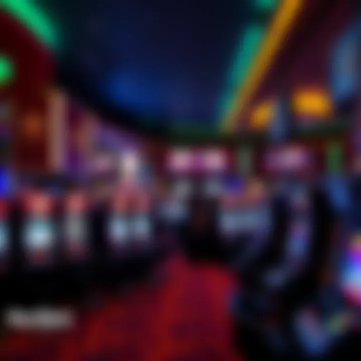 Vibrant gaming floor with a variety of slot machines