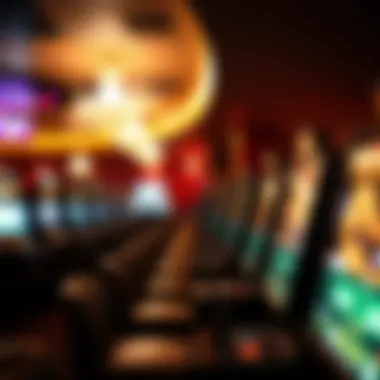 A detailed view of the betting stations at the venue