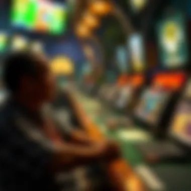 A depiction of sports betting with Hawaiian cultural motifs