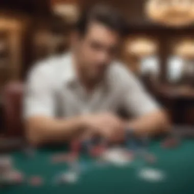 Illustration of strategic player positioning in poker