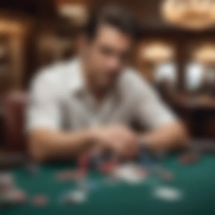 Illustration of strategic player positioning in poker