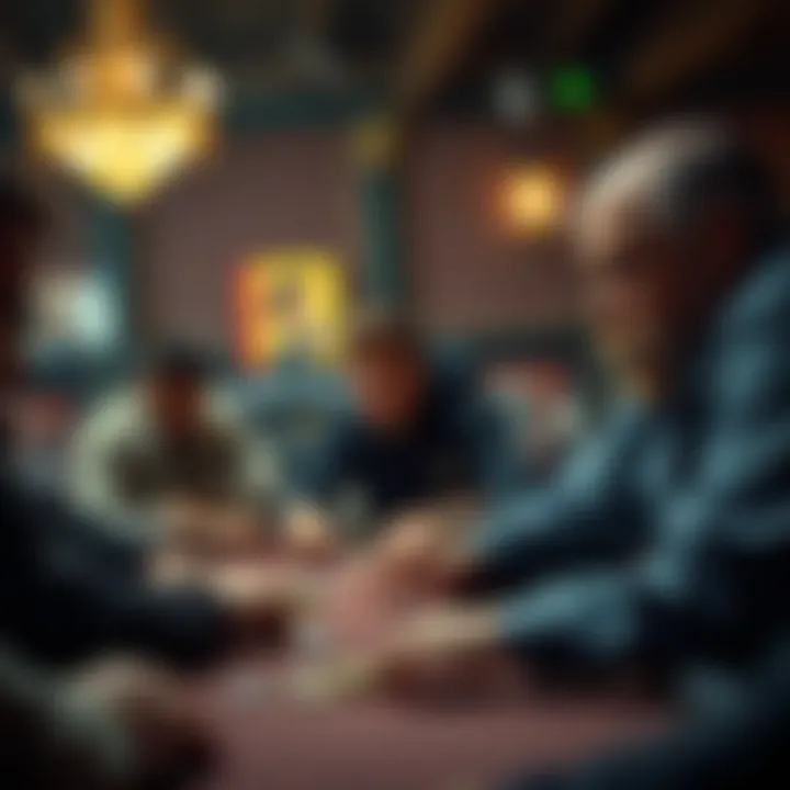 Intense Moment in a Poker Game An intense moment of a poker game with focused players