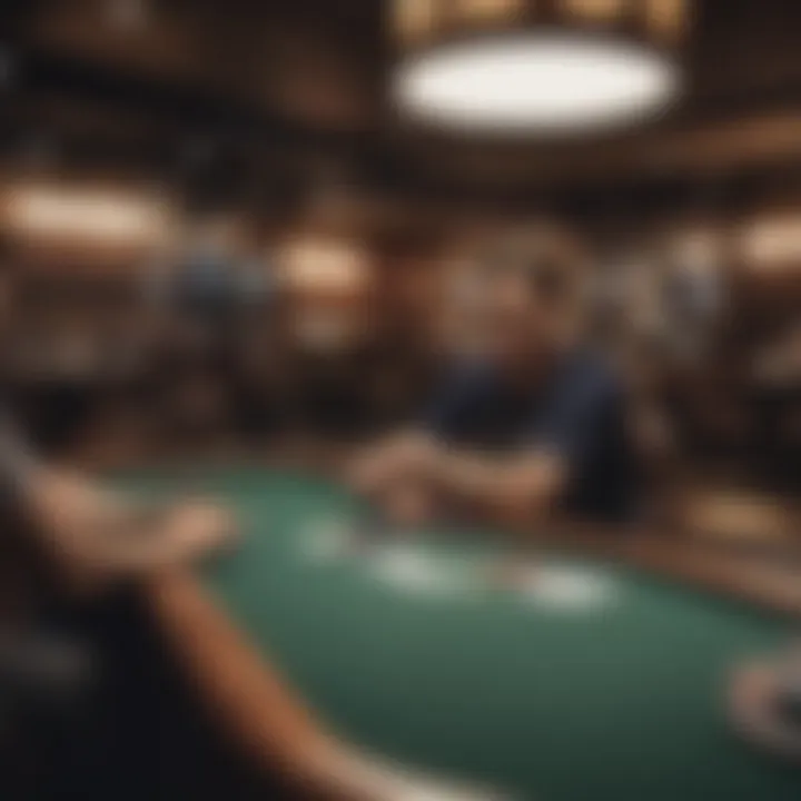 A serene poker room environment