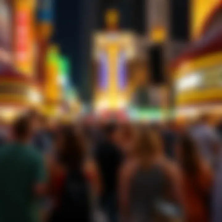 Visitors enjoying live entertainment on Fremont Street