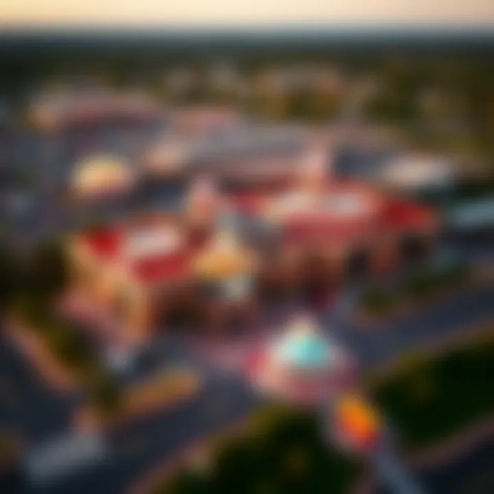 Aerial view of Midway Casino showcasing its architectural design and surrounding landscape.