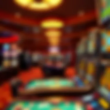 Interior shot of the gaming floor filled with various gaming tables and machines.