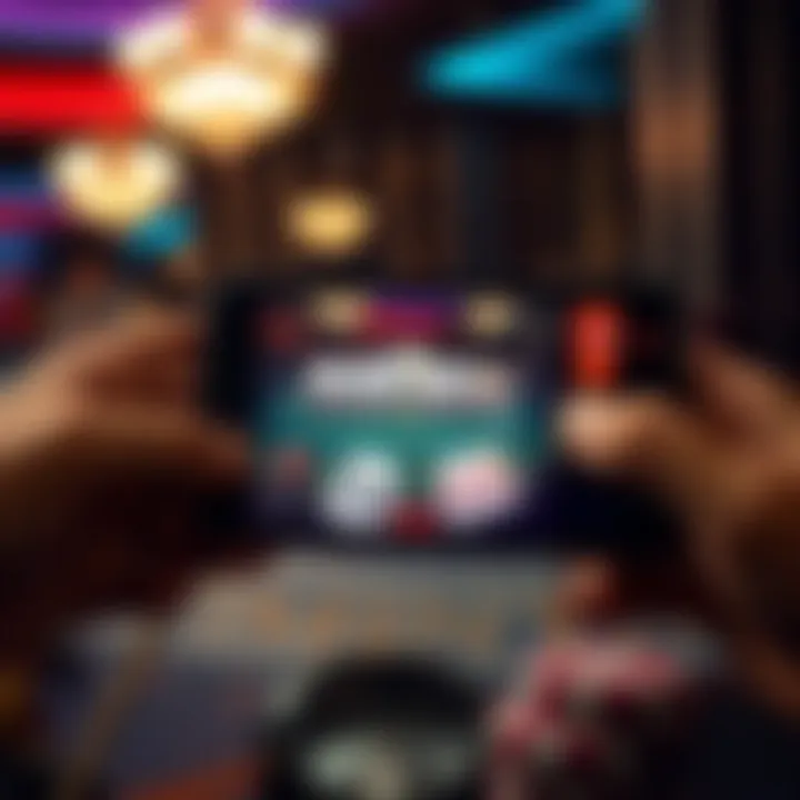 Overview of Mississippi Stud gameplay on a mobile device