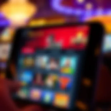 User interface of Mohegan Sun Online App showcasing various gaming options