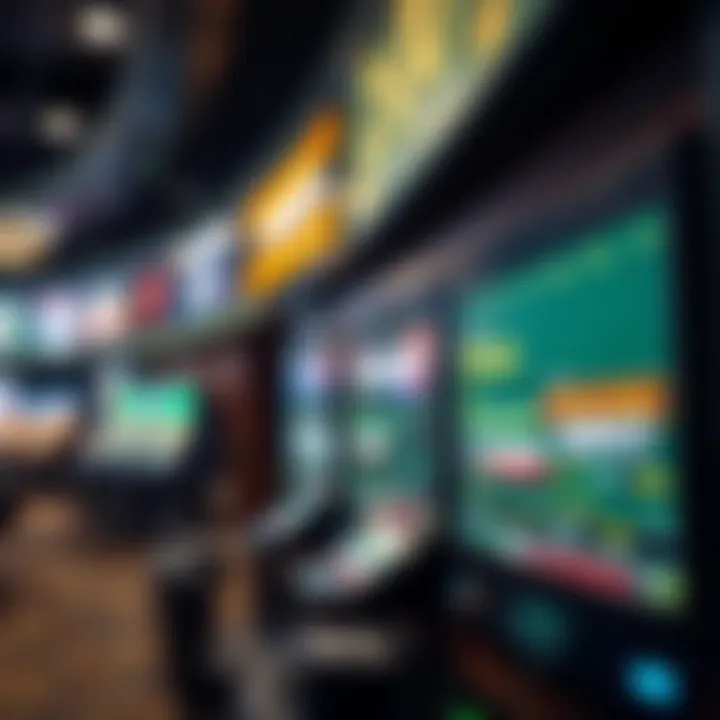 Close-up of diverse betting options available at the sportsbook