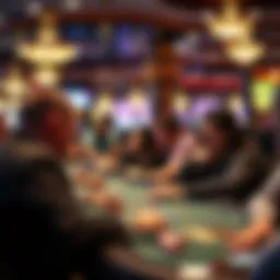 Energetic poker tournament scene at Seminole Casino