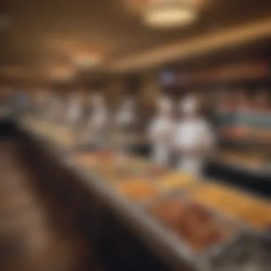 Dining area within the casino featuring a variety of cuisines