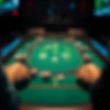 Texas Hold'em Poker Table Layout A detailed layout of a Texas Hold'em poker table