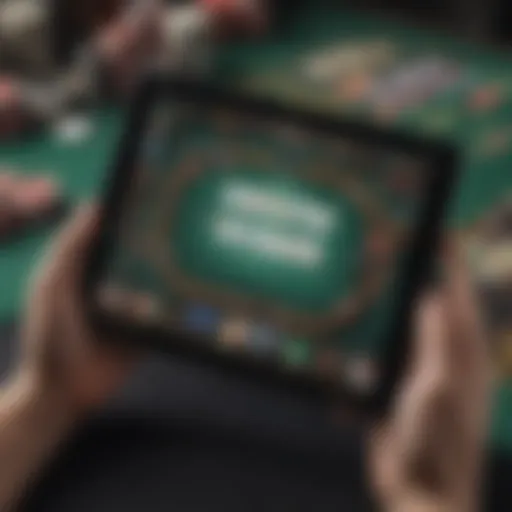 Interface of a popular poker app on iPad