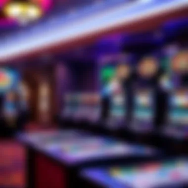 Vibrant gaming floor filled with high-tech gaming machines