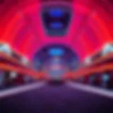 A futuristic casino design showcasing modern architecture