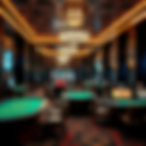 Luxurious gaming floor at The Mint Gaming Hall