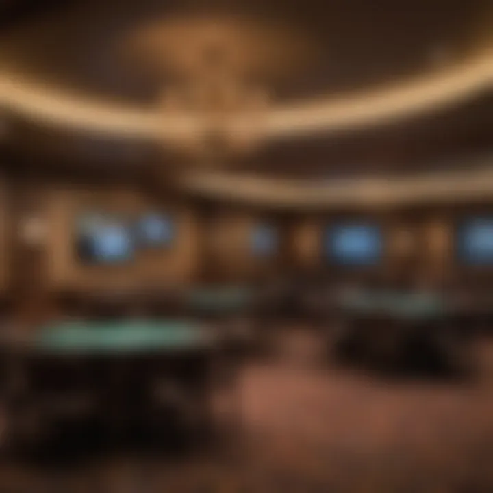 Interior view of the Tracy Poker Room showcasing tables and ambiance