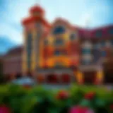 Exterior view of Turning Stone Casino Hotel showcasing its elegant architecture