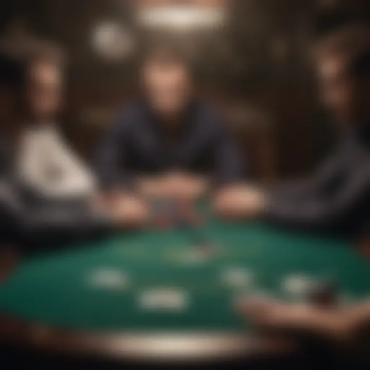 An intense moment of decision-making at a poker table