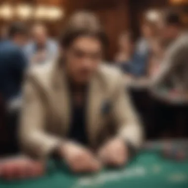 Visual representation of poker psychology and player dynamics