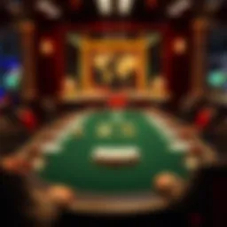 Strategic poker table layout showcasing betting positions