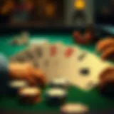 An illustration showcasing various poker combinations