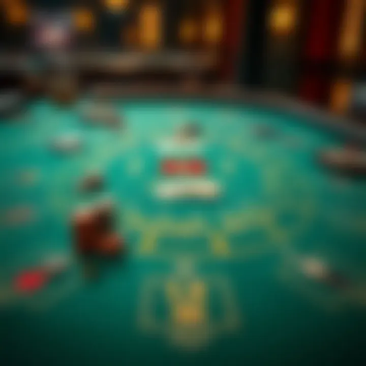 Intricate design of a blackjack table highlighting its layout and features
