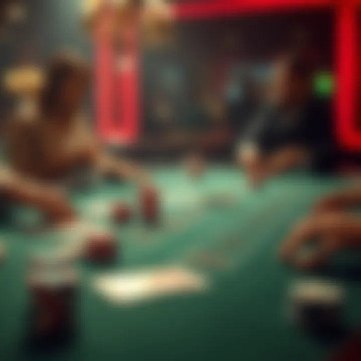 Strategic gameplay in blackjack showcasing player decisions