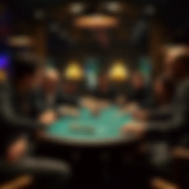Players engaged in a strategic poker game