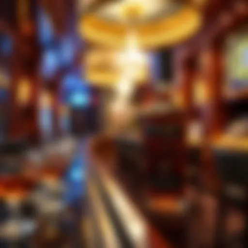 A luxurious whiskey bar inside a casino