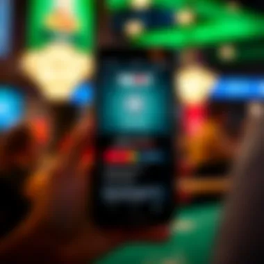 A smartphone displaying the download page of the WSOP app
