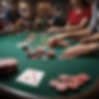 Illustration showcasing gameplay mechanics in Zynga Poker